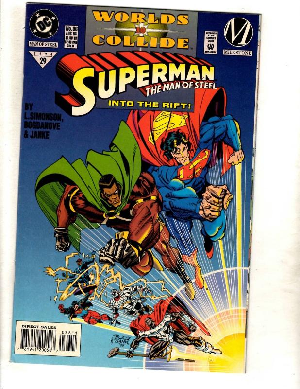 12 Superman Man Of Steel DC Comics # 30 (2) 31 32 33 34 35 36 121 123 125 0 J329