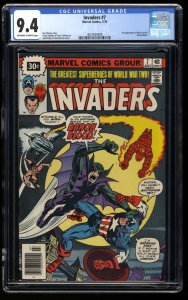 Invaders #7 CGC NM 9.4 30 Cent Variant 1st Baron Blood and Union Jack!