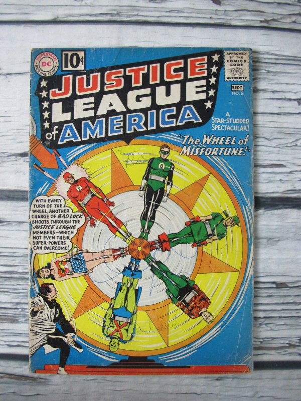 DC Justice League of America Silver Age 1961 #6 AMOS FORTUNE 1st Appearance VG 4