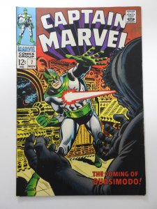 Captain Marvel #7  (1968) The Coming of Quasimodo! Sharp Fine- Condition!