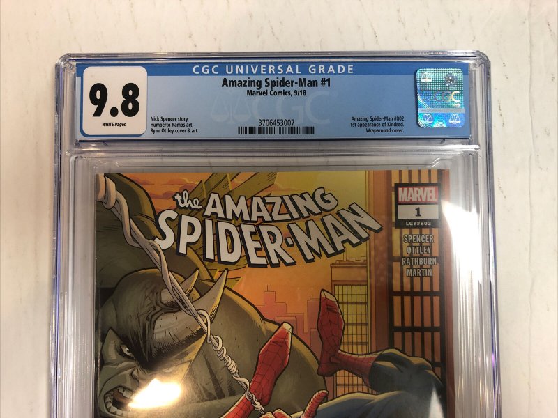 Amazing Spider-Man (2018) # 1  (CGC 9.8 WP) 1st Kindred Ottley Wraparound