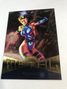 PSYLOCKE #112 card : Marvel Metal 1995 Fleer Chromium; NM/M X-men, base