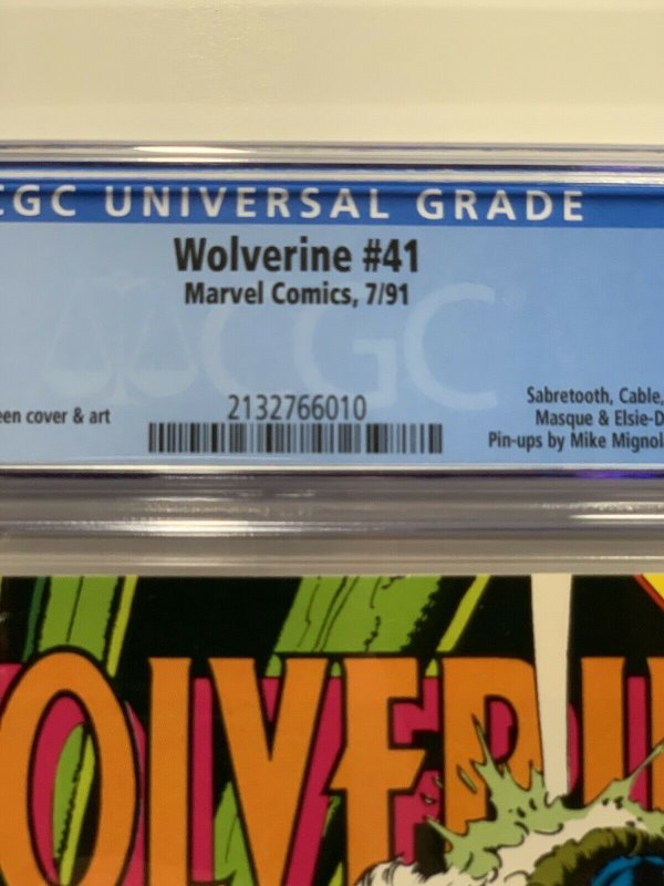 Wolverine 41 Cgc 9.8 Newsstand Edition Marvel X-men Cable 010