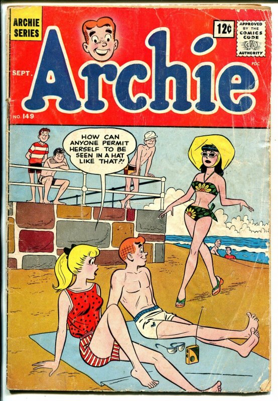 Archie #149 1964-swimsuit cover-Betty-Veronica-G