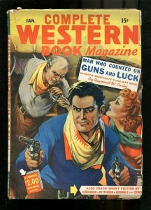 COMPLETE WESTERN PULP-1944-JAN-BLACKBURN-GUNFIGHT COVER VG