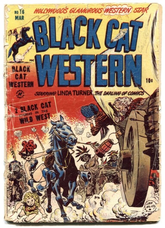 Black Cat Western #16 1949- Lee Elias- Golden Age FR