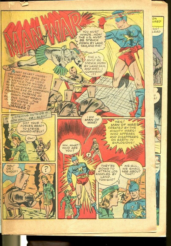 Man of War #1 1941-Centaur-1st issue-Liberty Guards-Vapo-man-Fire-man-Sentinel-P