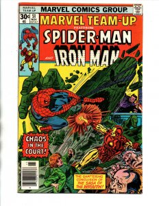 Marvel Team Up #51 newsstand - Iron Man - Spider-man - 1976 - FN/VF