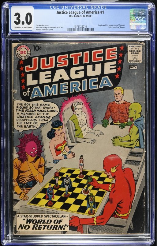 Justice League of America #1 (1960) CGC 3.0