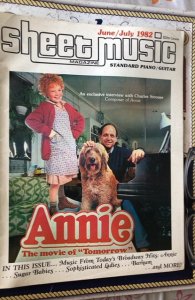 Broadway”Annie” cover sheet music mag, 6/1982