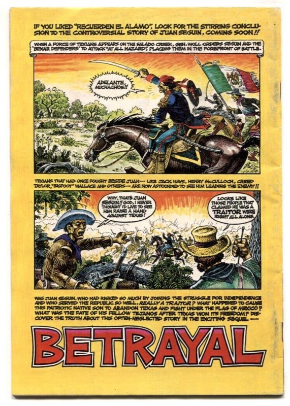 Recuerden El Alamo Comic- Juan Seguin- Last Gasp 1979