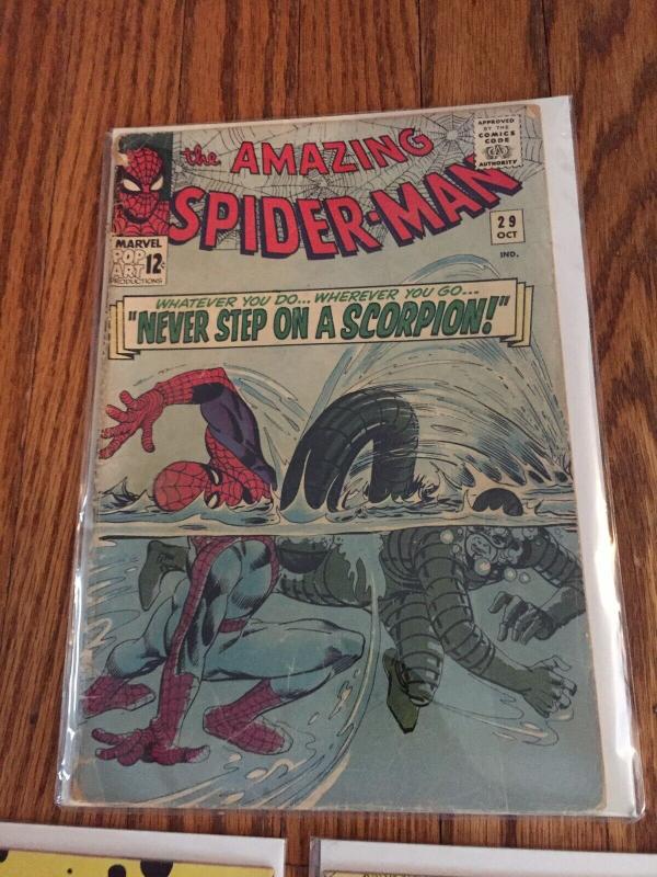 Fun Spiderman Comic Lot! Appearances By Cyclone, Molten Man, Scorpion.