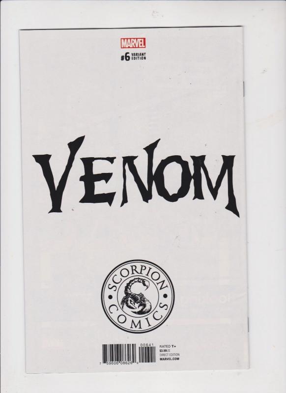 VENOM-#6--2017--MARVEL-MARK BAGLEY COLOR VARIENT-FROM A 3000 CASE-NM