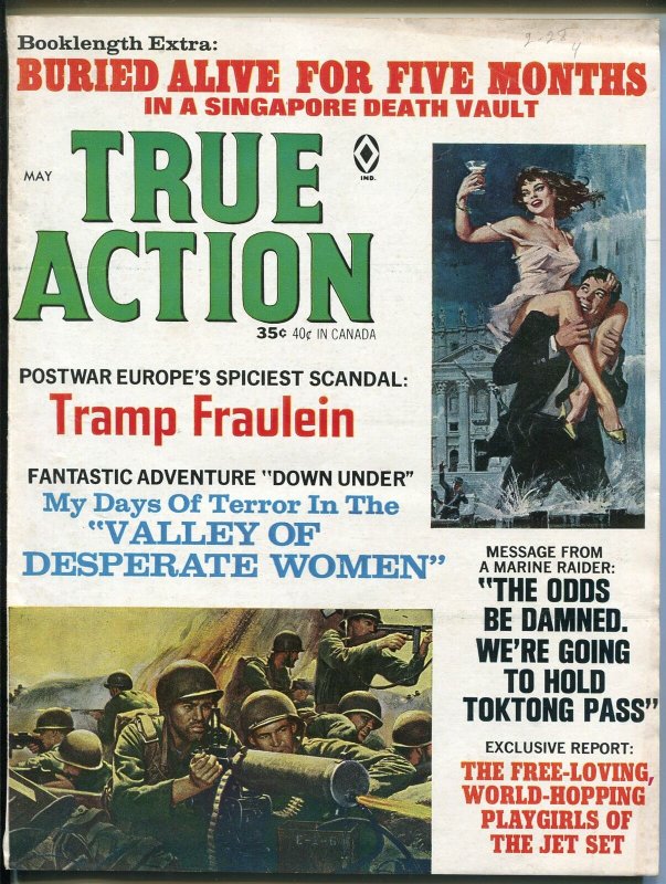 True Action  5/1966-Atlas-Gaby Baron-Mort Kunstler-Copeland-pulp-FN