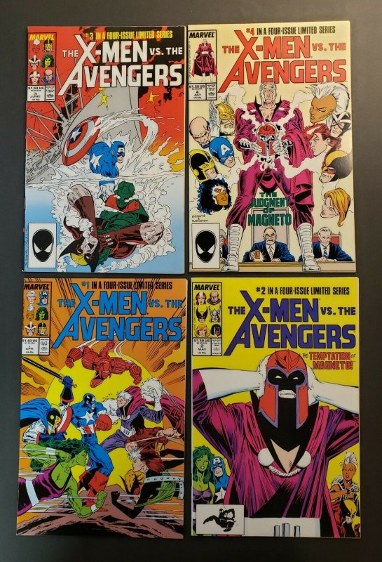 X-MEN VS. THE AVENGERS #1-4 COMPLETE SET MARVEL COMICS 1987 VF