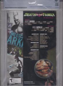 BATMAN AND ROBIN-DC / CBCS 9.0 / WHITE PAGES / 2013 / JOKER APP. DIE-CUT COVER