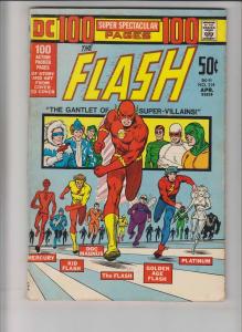 Flash #214 VG+ bronze age comic - 100 pages super spectacular DC-11 - race cover