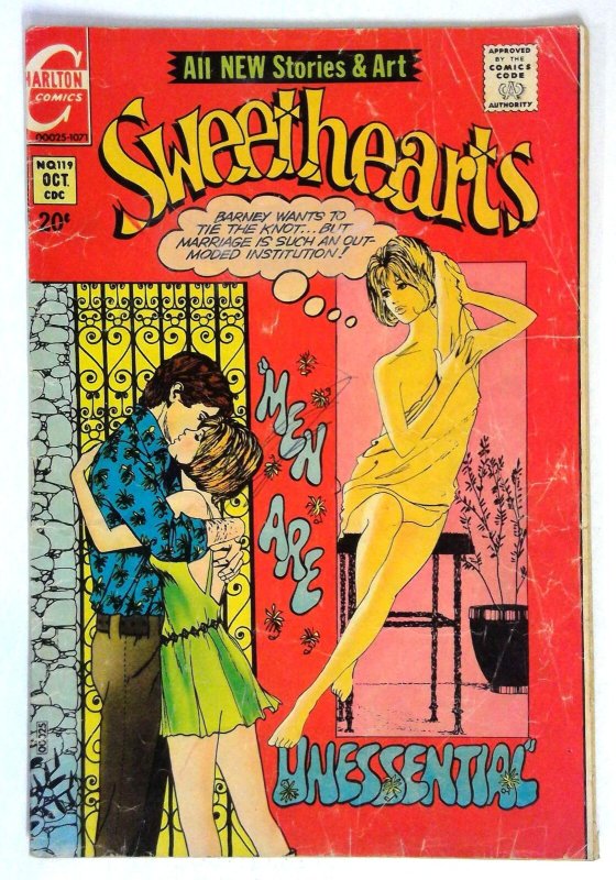 Sweethearts #119 Barney romantic 1971 Charlton VG