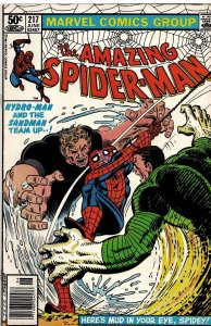 Amazing Spiderman #217 VINTAGE 1981 Marvel Comics Sandman Hydro Man