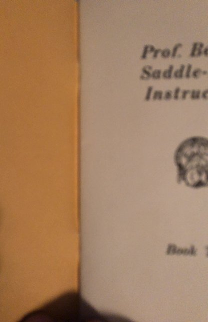 Prof. Berry’s Saddke-Horse Instructions 1932 bklt, great cond.