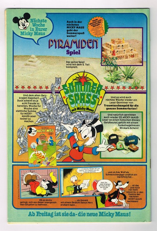 Micky Maus #26 GERMAN Comic 1982 GOOFY ( includes page with pyramid,  picture #6