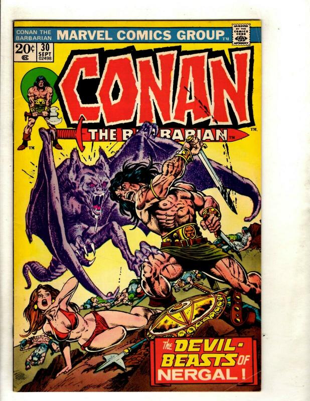 Lot Of 6 Conan The Barbarian Marvel Comic Books # 30 31 32 35 36 38 Sonja RS1