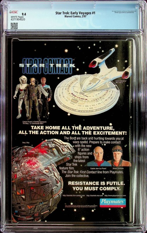 Star Trek: Early Voyages #1 (1997) - CGC 9.4 - Cert#4371904020