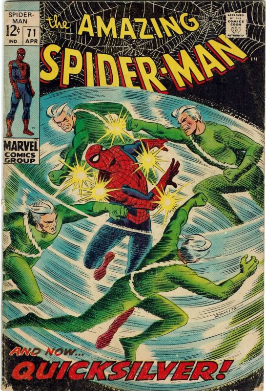 Amazing Spider-Man #71 (1963 v1) Stan Lee John Romita Sr. Quicksilver GD