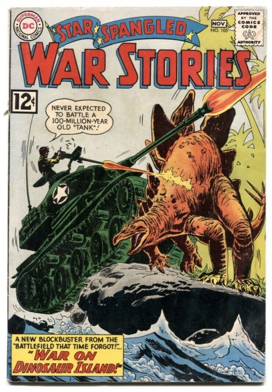 Star Spangled War Stories #105 1962- Dinosaur Island- Incomplete