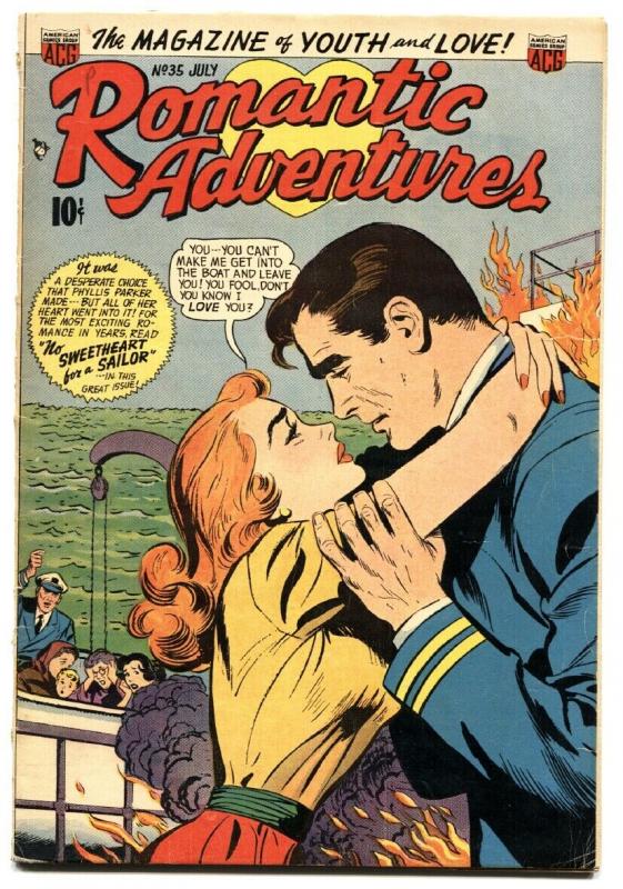 Romantic Adventures #35 1953 Key Romance issue historic!