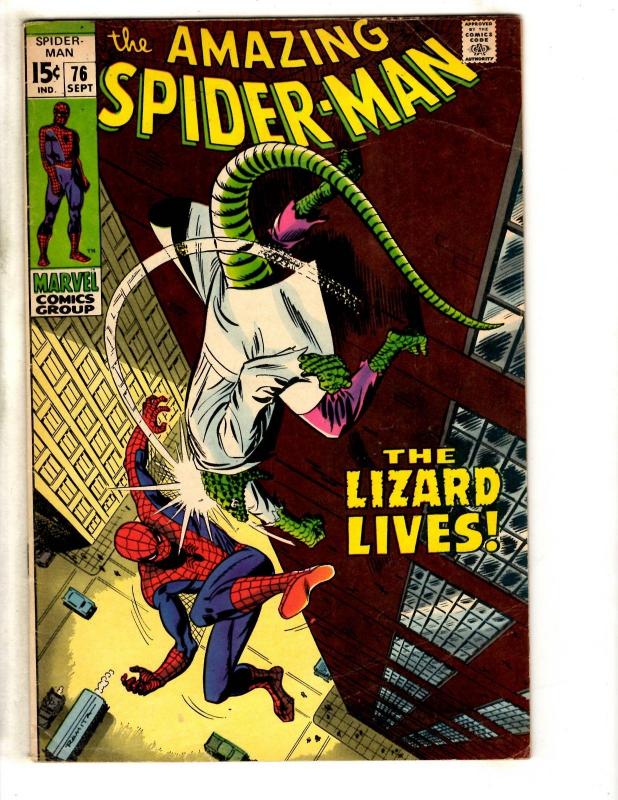 Amazing Spider-Man # 76 FN/VF Marvel Comic Book Lizard Goblin Rhino Kingpin JD1