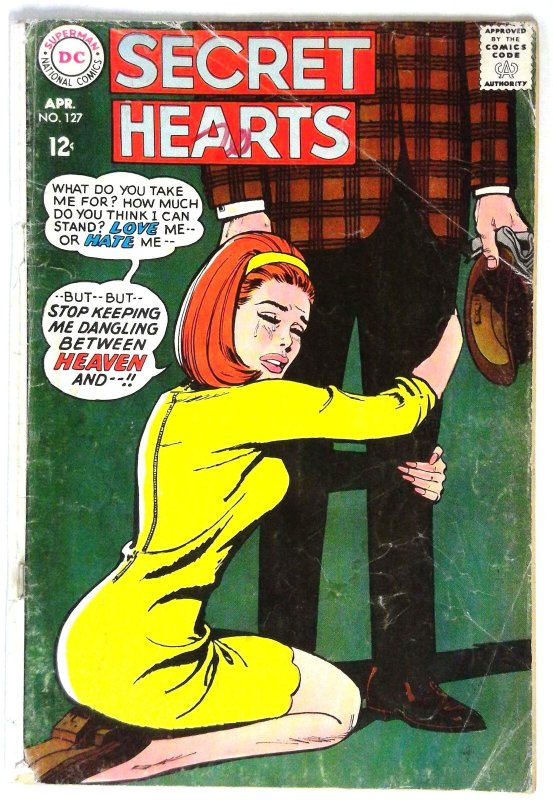 Secret Hearts #127 Silver-Age Romance DC (1968) G