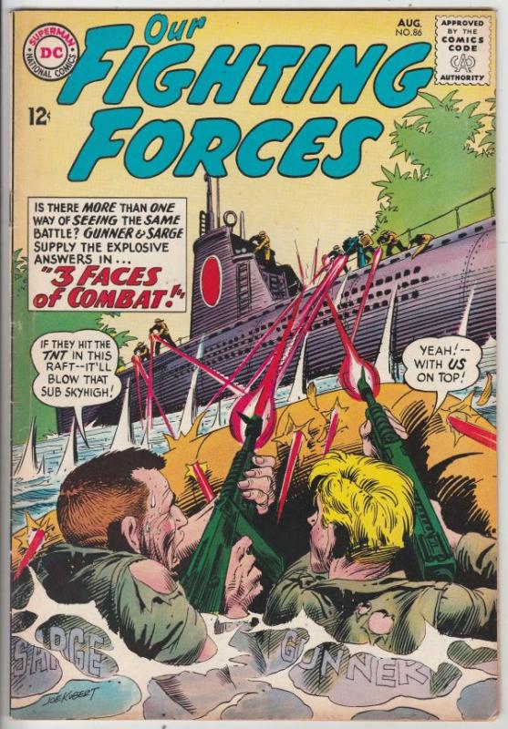 Our Fighting Forces #86 (Aug-64) VF High-Grade Gunner and Sarge, Pooch