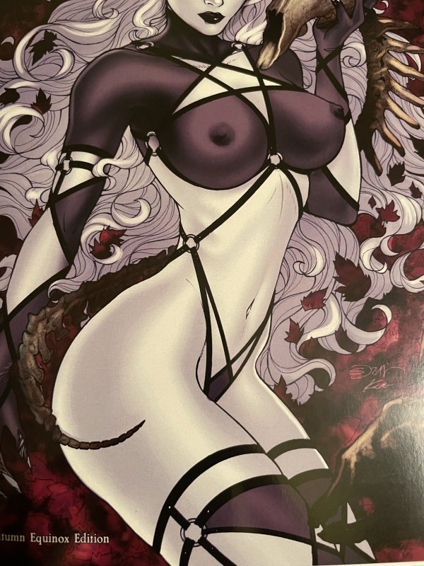 LADY DEATH GALLERY #1 NAUGHTY AUTUMN EQUINOX EDITION SIGNED PULIDO COA NM+