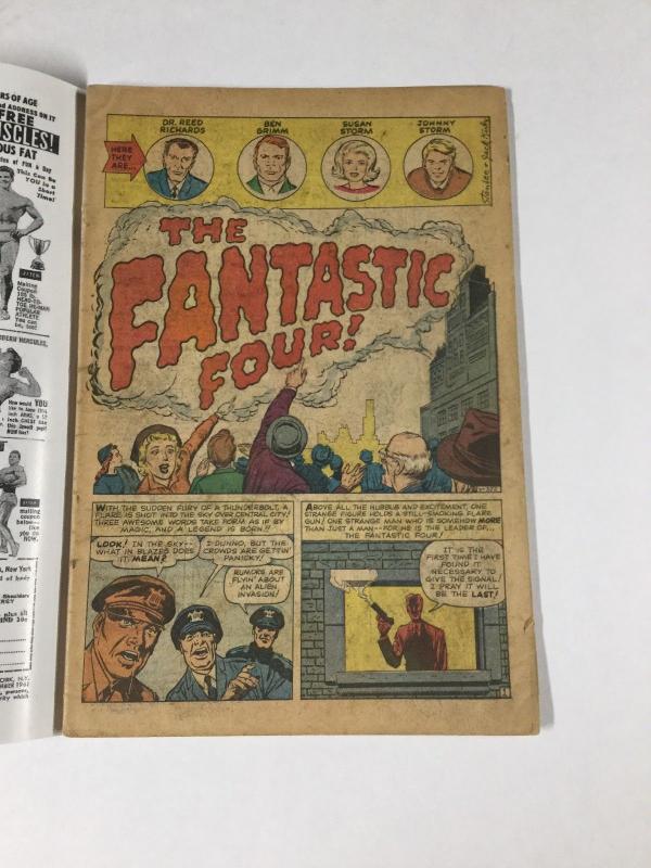 Fantastic Four 1 (coverless) Includes A Facsimilie Cover See Photos