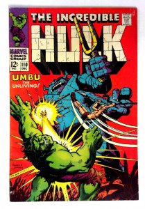 Incredible Hulk #110 1968 Umbu the Unliving confrontation.