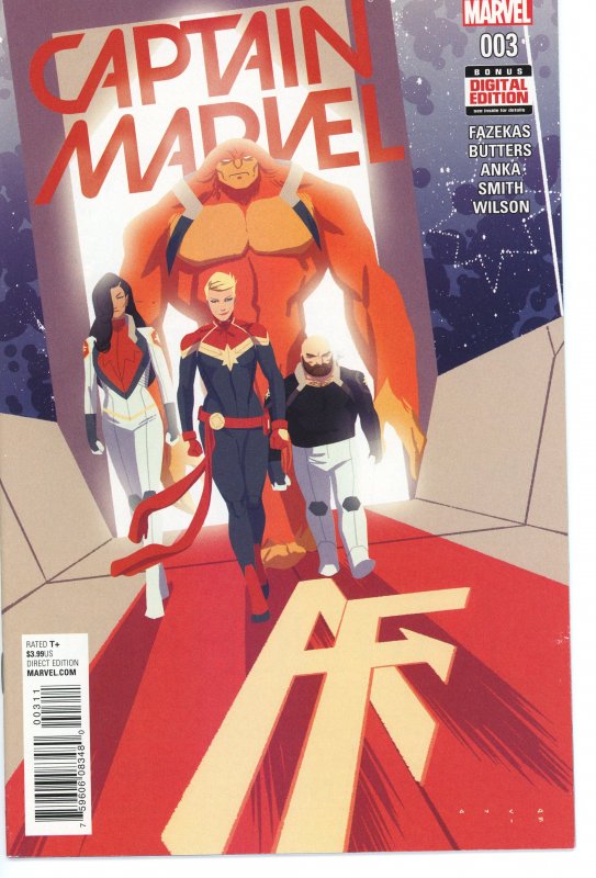 Captain Marvel 3 (2016 series) 9.0 (our highest grade)