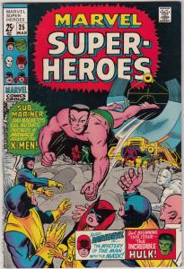 Marvel Super-Heroes #25 (Mar-70) VF/NM High-Grade Daredevil, X-Men, Hulk