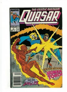 Quasar 3 VF 8.0 Newsstand Marvel Comics 1989 vs. Human Torch