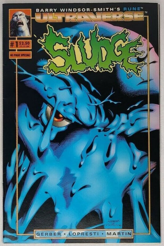 Sludge #1 Malibu 1993 Ultraverse Rune Flipbook FN