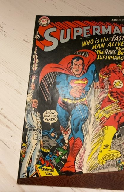 Superman #199 (1967)1st Superman/flash race nice solid book