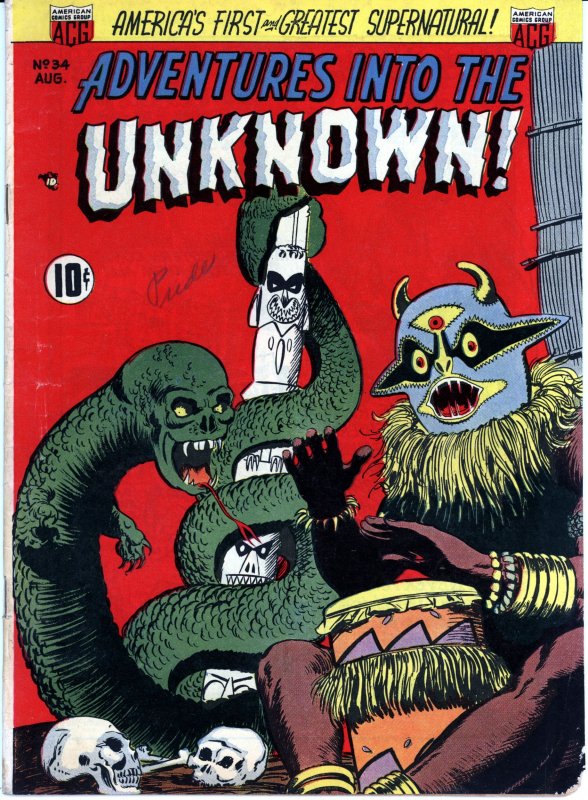 Adventures into the Unknown #34 (1952) PRE-CODE HORROR