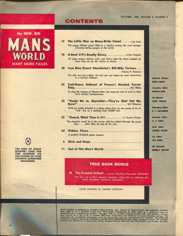 Man's World 10/1959-spicy pulp-Nappi-Julian Paul-exploitation-teror ring-VG