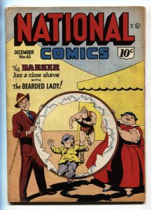 National Comics #63 --1947--Clown cover--Barker meets Bearded Lady-Quicksilve...