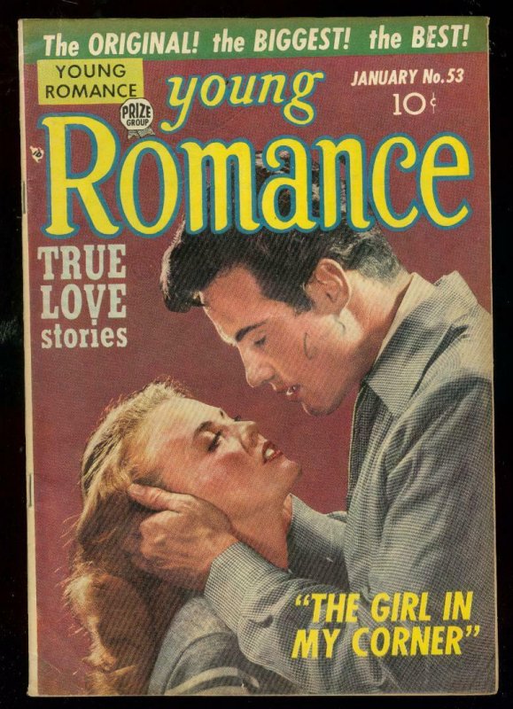 YOUNG ROMANCE #53 1953-PHOTO-WILD LOVE-SIMON & KIRBY FN/VF 