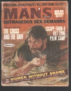 Man's 2/1967-Escape From A Viet Cong P.O.W. Camp-Violence-crime-terror-war-ch...