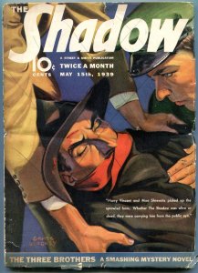PULP:  The Shadow Pulp May 15 1939- Three Brothers- VG-