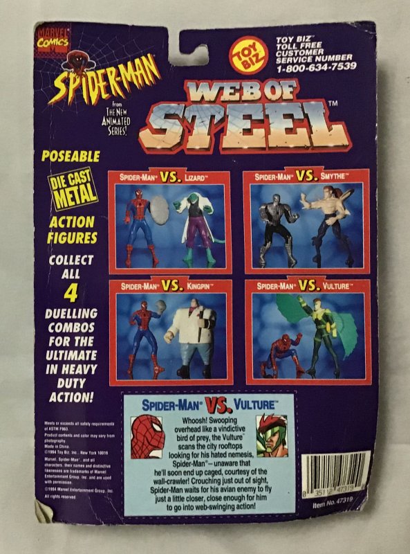 ToyBiz Superhero die cast metal model Spider-Man vs. Vulture