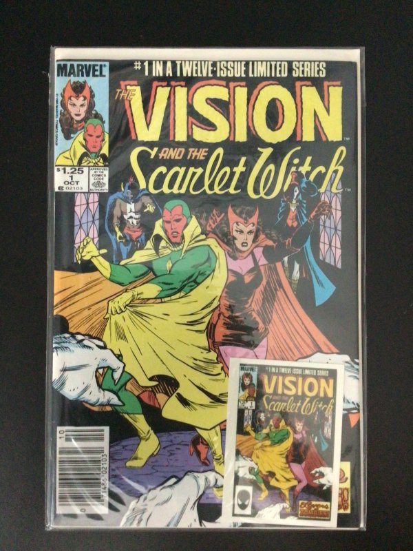 The Vision and the Scarlet Witch #1 (1985) w/ Cover Card NM-NM+