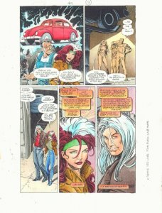 Avengers #401 p.9 Color Guide Art - Rogue and Joseph - 1996 by John Kalisz 